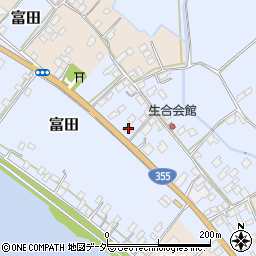 茨城県行方市富田205周辺の地図