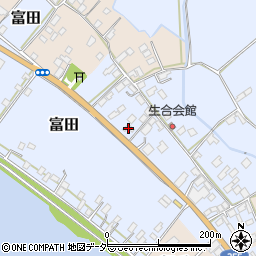 茨城県行方市富田205周辺の地図