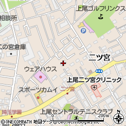 埼玉県上尾市二ツ宮1051周辺の地図