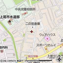 埼玉県上尾市二ツ宮1105周辺の地図