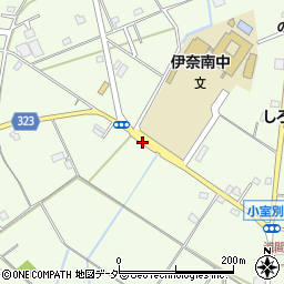 伊奈南中学校前周辺の地図
