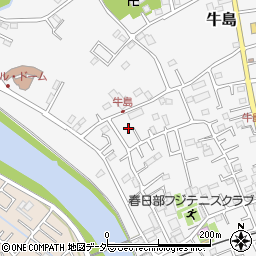 埼玉県春日部市牛島412-6周辺の地図
