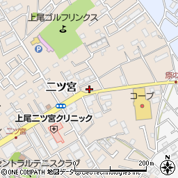埼玉県上尾市二ツ宮980周辺の地図