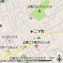 埼玉県上尾市二ツ宮962周辺の地図