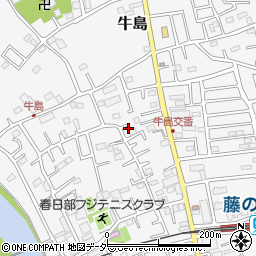 埼玉県春日部市牛島197周辺の地図