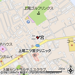 埼玉県上尾市二ツ宮周辺の地図