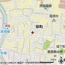福井県大野市泉町周辺の地図
