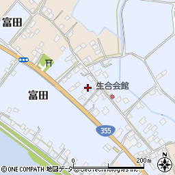 茨城県行方市富田206周辺の地図