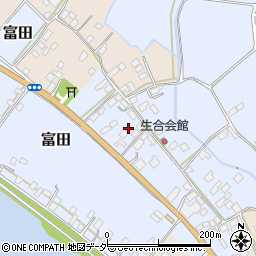 茨城県行方市富田206周辺の地図