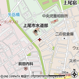 埼玉県上尾市二ツ宮1156周辺の地図