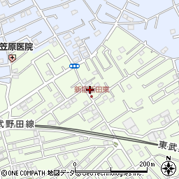 埼玉県春日部市新宿新田302周辺の地図