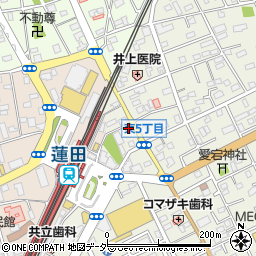 蓮田東口駅前タイムパーキング周辺の地図