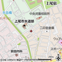 埼玉県上尾市二ツ宮1148周辺の地図