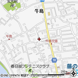 埼玉県春日部市牛島214周辺の地図