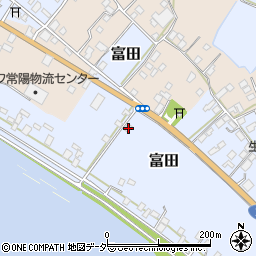茨城県行方市富田165周辺の地図