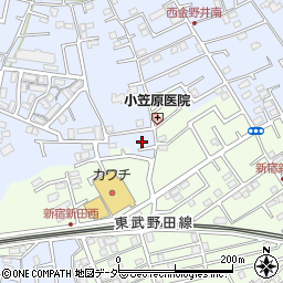 埼玉県春日部市西金野井68周辺の地図