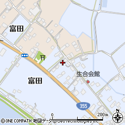 茨城県行方市富田202周辺の地図