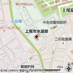 上尾市役所　上下水道部業務課排水担当周辺の地図