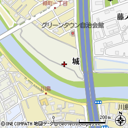 埼玉県蓮田市城周辺の地図