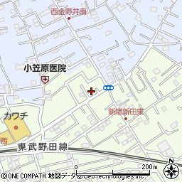 埼玉県春日部市新宿新田318周辺の地図