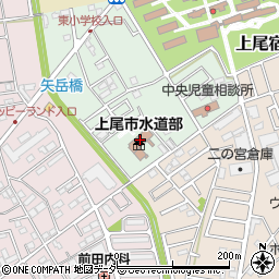 上尾市役所　上下水道部経営総務課周辺の地図