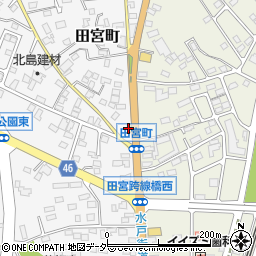 松屋牛久店周辺の地図