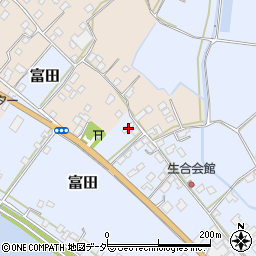 茨城県行方市富田201周辺の地図