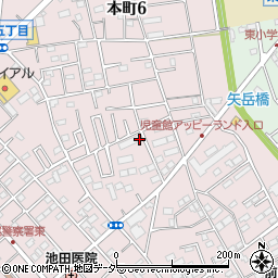 埼玉県上尾市本町6丁目周辺の地図