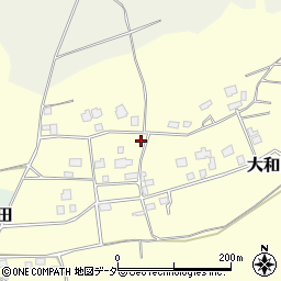 茨城県つくばみらい市大和田周辺の地図