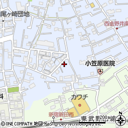 埼玉県春日部市西金野井66周辺の地図