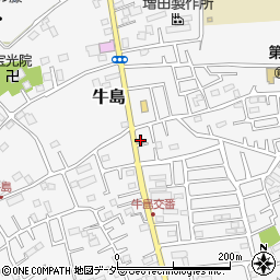 埼玉県　警察署春日部警察署牛島交番周辺の地図