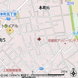 埼玉県上尾市本町6丁目2周辺の地図