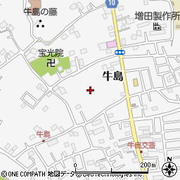 埼玉県春日部市牛島周辺の地図