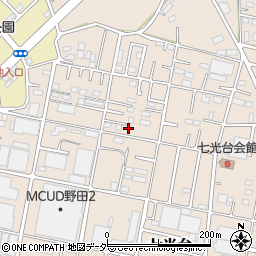 千葉県野田市七光台338-7周辺の地図
