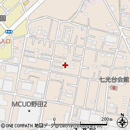 千葉県野田市七光台338-3周辺の地図