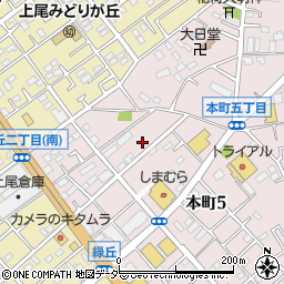 埼玉県上尾市本町5丁目9周辺の地図