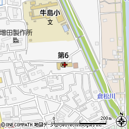 春日部市立第六保育所周辺の地図