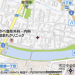 埼玉県春日部市八丁目123-1周辺の地図