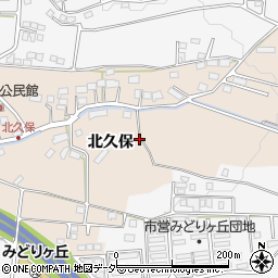 長野県茅野市玉川北久保周辺の地図