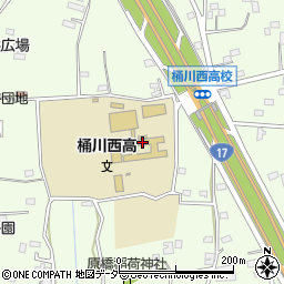 埼玉県立桶川西高等学校周辺の地図