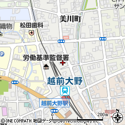 福井県大野市美川町1-10周辺の地図