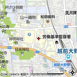 福井県大野市大和町周辺の地図