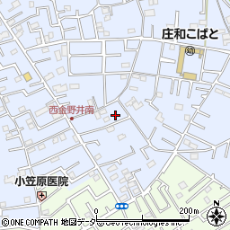 埼玉県春日部市西金野井1877周辺の地図