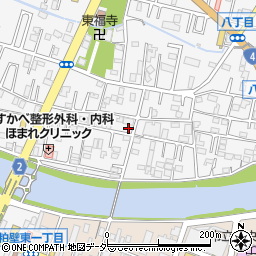 埼玉県春日部市八丁目117-1周辺の地図