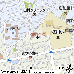 桜川小学校周辺の地図