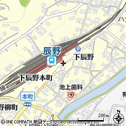 辰野駅前周辺の地図