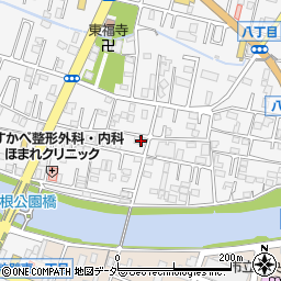 埼玉県春日部市八丁目117周辺の地図