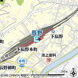 辰野駅周辺の地図