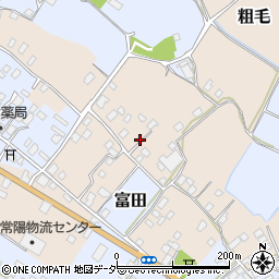 茨城県行方市粗毛周辺の地図