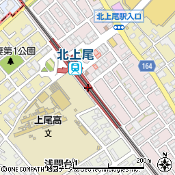 埼玉県上尾市周辺の地図